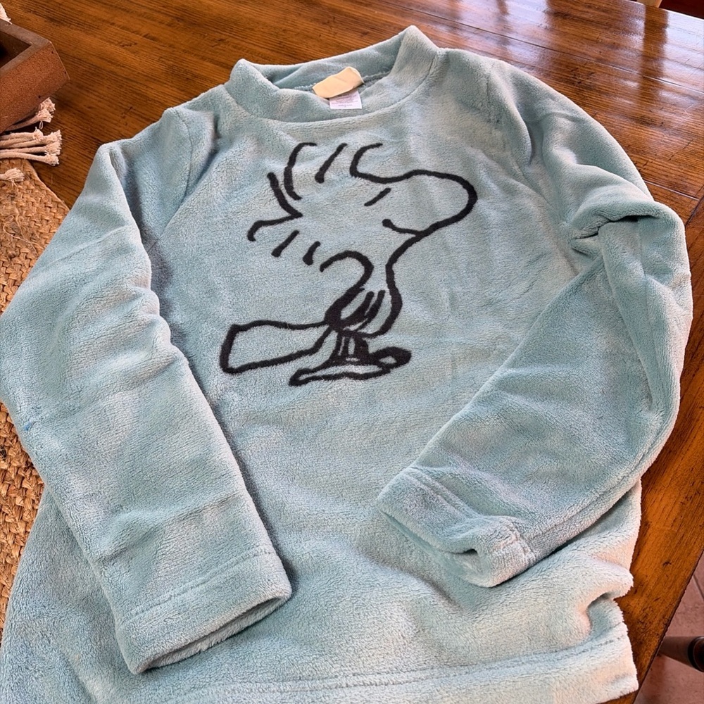 Peanuts munki munki  Nite Nite sweatshirt lounge soft Woodstock M blue - Picture 2 of 8